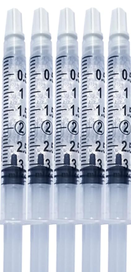 Bright White Smiles 44% Teeth Whitening Gel Syringe Refill Pack, Carbamide Peroxide, 5 Syringes (3ml),Tooth Whitener Formula