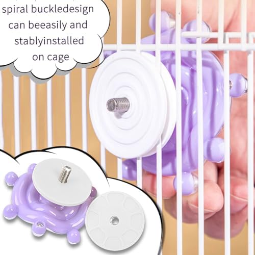 Lovebird Toys, Parakeet Toys for Conures, Small Bird Interactive Training Parrot Cage Bird Accessories, Budgie Toys, Cockatiel Toys,Conure Toys,Small Educational Fun Toy for Parakeets(Purple)