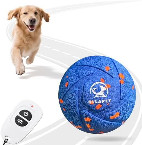 Smart Interactive Dog Toy Ball - Automatic Bouncing & Rolling, Chew-Resistant E-TPU Material, 3 Interactive Modes, IPX7 Waterproof, Smart Chase Pet Toy Ball for Medium and Large Dogs (Blue)
