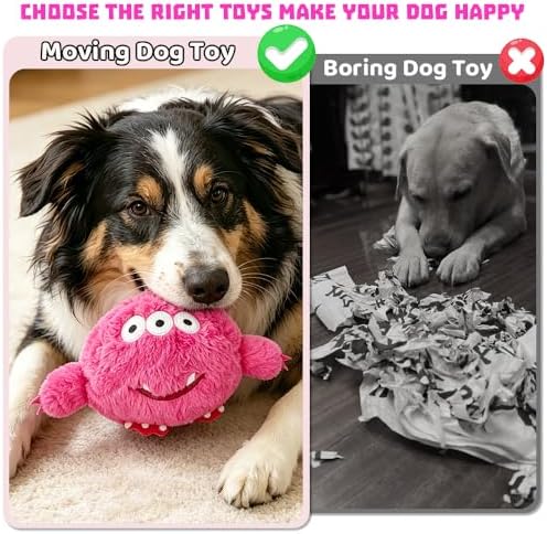 Interactive Dog Toys Rechargeable Moving Dog Puppy Toys to Keep Them Busy (Monster)