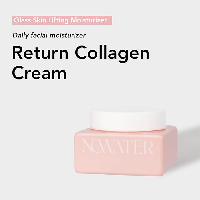 NOWATER Return Collagen Cream – Firming & Hydrating, Ceramide Facial Moisturizer - Hydrolyzed Collagen For Glowing Skin - Korean Skin Care, 1.76 fl.oz