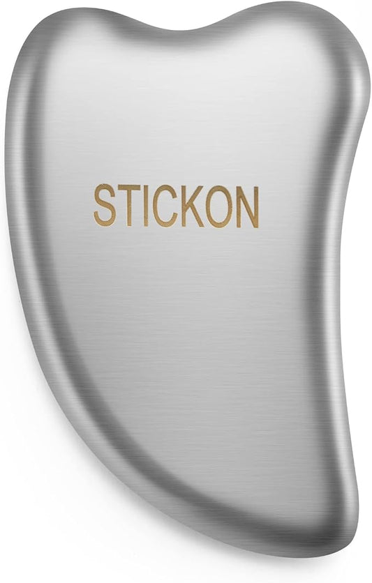 STICKON Stainless Steel Gua Sha Scraping Massage Tool - IASTM Tools Great Soft Tissue Mobilization Tool Design to Reduce Neck, Shoulder, Back and Muscle Pain (Heart Shape)