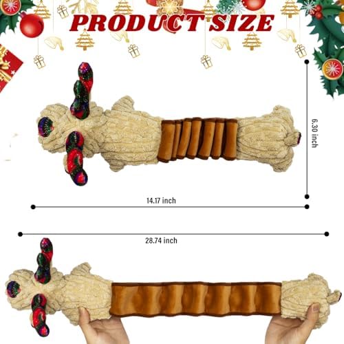 Christmas Squeaky Pet Gift Crinkle Dog Toys Deer