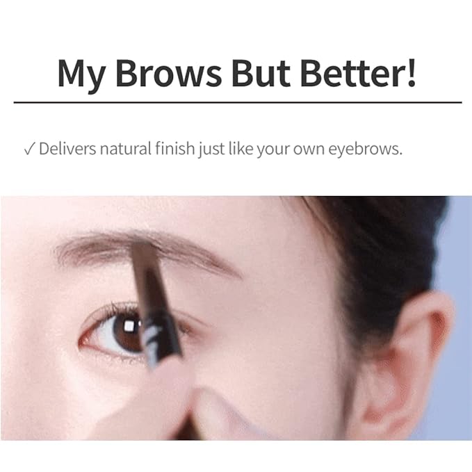 ETUDE Drawing Eye Brow, Eyebrow Pencil, Microblading, Long Lasting, Soft Textured Natural Daily Look, Korean Makeup, Beauty, Dark Brown (0.008 Ounce)