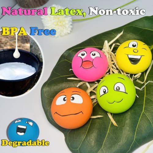 Latex Squeaky Dog Toys for Small Dogs, Mini Breeds, 2.2" Flat Ball