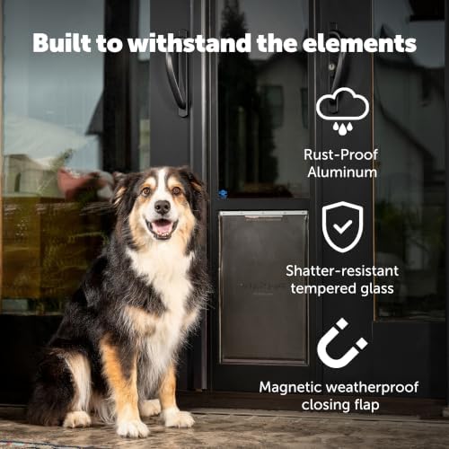 PetSafe Sliding Glass Pet Door, 1 Piece, Large Dogs to 100 lbs, Black