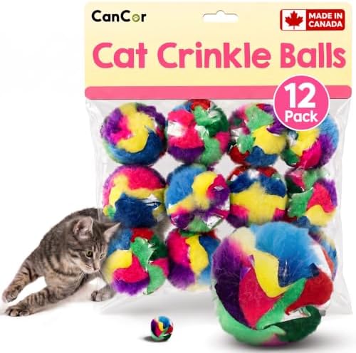 Mini Crinkle Ball Cat Toy (12 Pack)