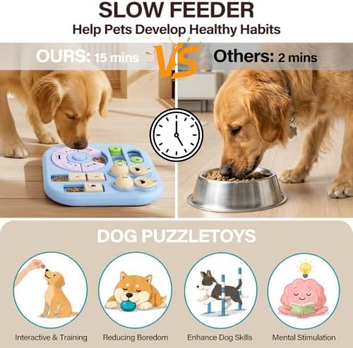 Easy-Clean Dog Puzzle Toy: 11"*11" Anti-Slip, for Small/Medium Dogs