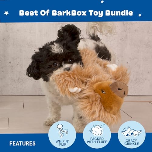 BARKBOX Best of BarkBox Interactive Plush Dog Toy Bundle