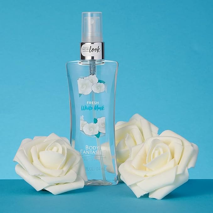 Body Fantasies Signature Fragrance Body Spray, Fresh White Musk, 8 Fluid Ounce (Pack of 2)