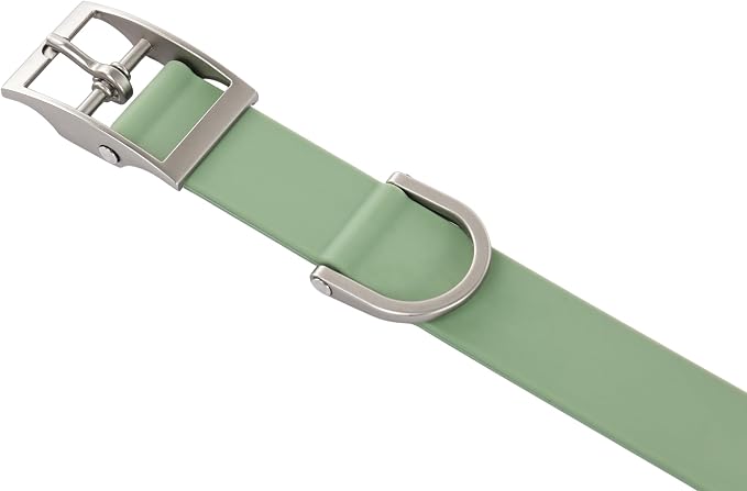 M-PETS Bond NFC Dog Collar – Waterproof Silicone Smart Collar with NFC Tag, Adjustable, No Battery Required – Multiple Sizes & Colors (Green, M)