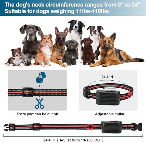 2024 Smart Automatic Bark Stopper, 600M Remote Control Dog Trainer Pet Supplies, USB Charging with LCD Display with 3 Modes for All Dogs
