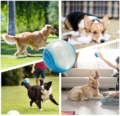 Glow in Dark Dog Ball Rubber Glow Squeaky Interactive Fun Toys
