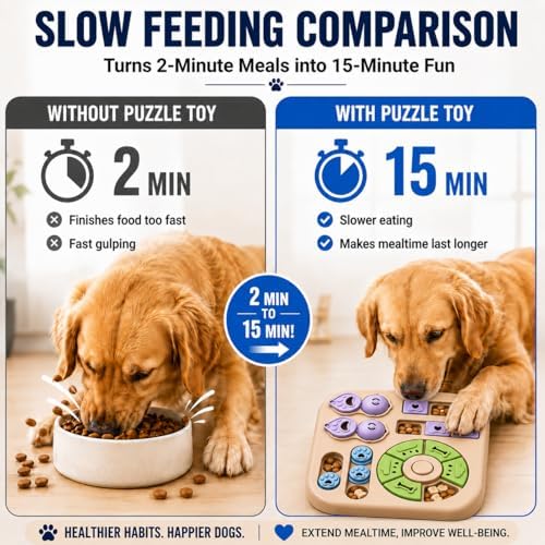 Tee Shirt Galaxy Dog Puzzle Toys, Treat Dispensing Puzzle Feeder for IQ Training and Mental Stimulation, Slow Feeder Enrichment Toy for Small Medium Large Dogs, Khaki