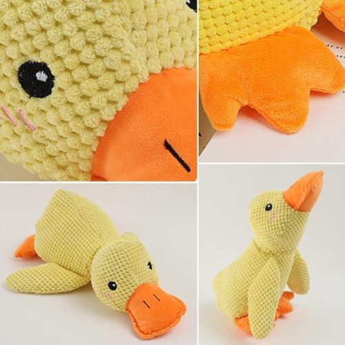 Mellow Dog Calming Duck, 2026 New Yellow Duck Dog Toy, The Mellow Ducks Calming Pillow, Dogs Ducks Toy with Quacking Sound for Indoor Dogs-Green
