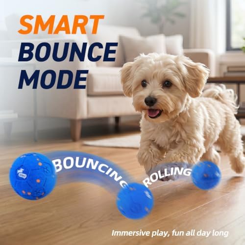 QDAN Interactive Dog Toys, Automatic Moving Dog Balls with 3 Modes, 2.7Inch