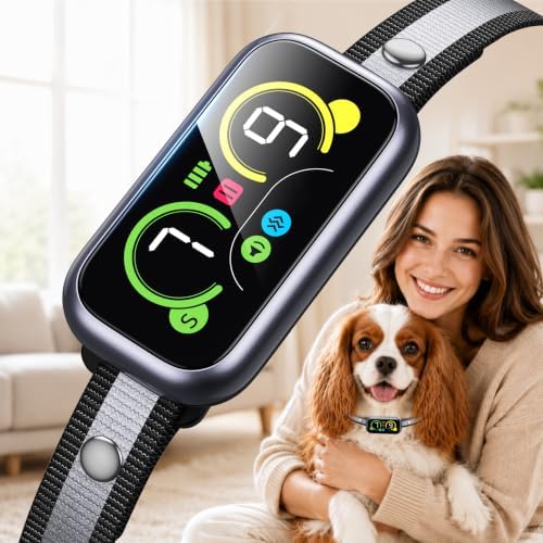 generic Smart Dog Bark Collar with Advanced Detection, Anti Barking Devices (Metalic)