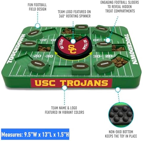 Pets First USC NCAA Large Puzzle Toy - Interactive Dog Treat & Slow Feeding Toy