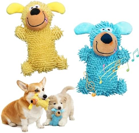2 Pack Squeaky Dog Chew Toys for Small Animals Dogs Puppy Teething