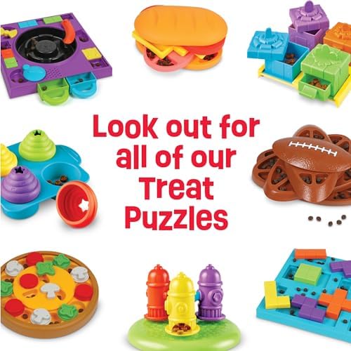 Learning Resources Brightkins Touchdown Time Treats Puzzle - Enrichment Puzzle Toys for Dogs Mental Stimulation, Gift for Puppies