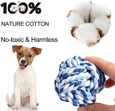 Dog Rope Ball 2Pack - Medium Breeds Knot Ball Rope Toys