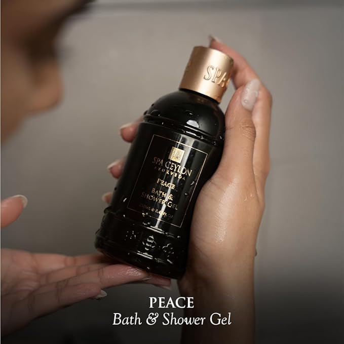 SPA CEYLON Peace Bath and Shower Gel | Lemongrass and Lavender Infused Herbal Body Wash | Hydrating with Aloe Vera, Vegetarian & Cruelty-Free | Promotes Harmony