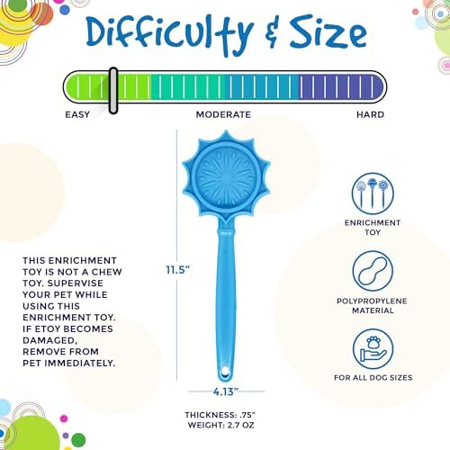 SodaPup Lick Sticks eToy – Durable Interactive Enrichment Toy Made in USA from Non-Toxic, Pet-Safe, Food Safe Material for Bonding, Training, Calming, Mental Stimulation, Oral Health & More