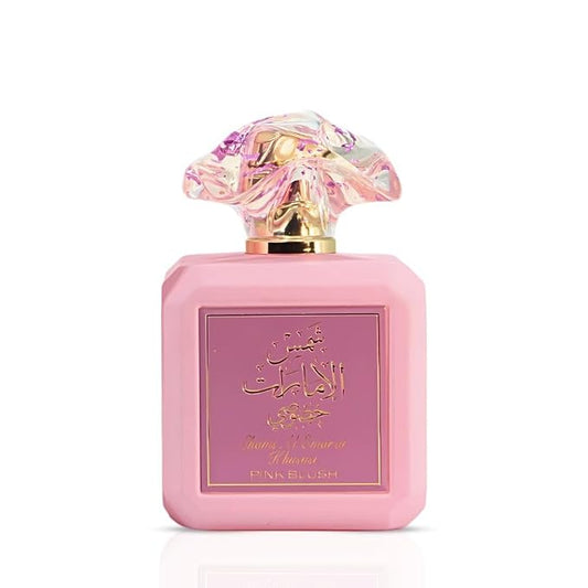 Ard al Zaafaran Pink Blush Shams Al Emarat Khususi, Marshmallow Blush Perfume For Women, Eau de Parfum - 100 ML (3.4 OZ) Romantic & Sweet Arabian Perfume - A Captivating Scent wrapped in Pink Bottle