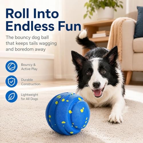 Interactive Dog Ball Toy, Automatic Moving Smart Pet Toy for Dogs