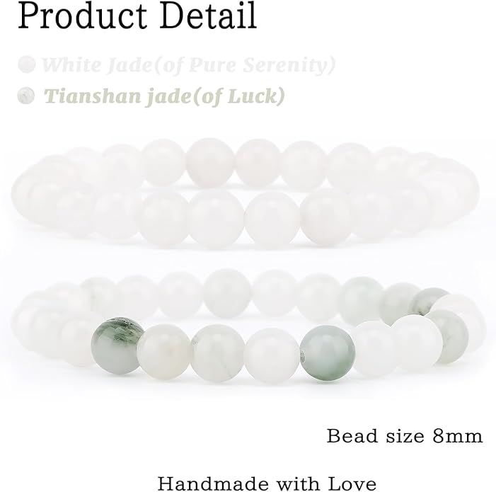 NCB 2.3-Piece 4mm Natural Crystal Gemstone Stretch Bracelets – Handmade Reiki Energy Healing Jewelry for Meditation,Yoga, Unisex