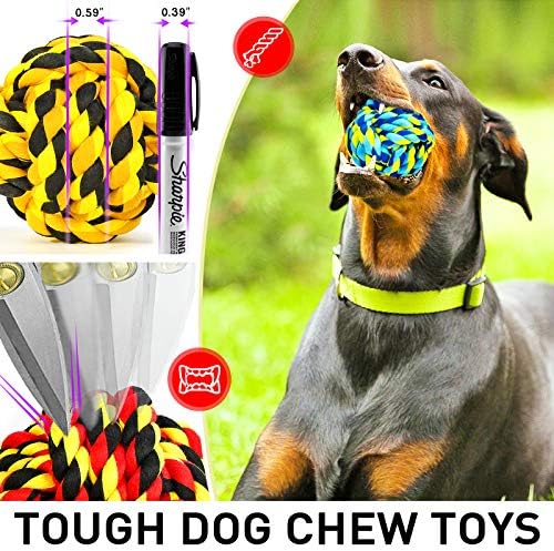 SHARLOVY Dog Toys for Aggressive Chewers, Dog Balls for Large Breeds