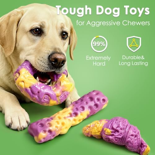 Fuufome Dog Toys for Aggressive Chewers: Dog Chew Toys for Medium Large Dog
