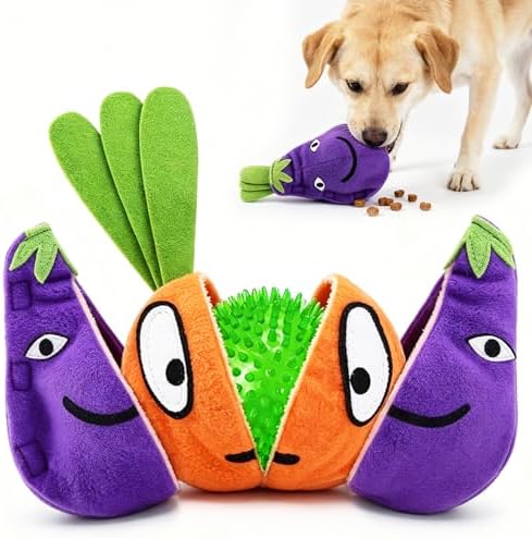 AWOOF 3 in 1 Squeaky Soft Plush Dog Chew Toy, Interactive Dog Toys