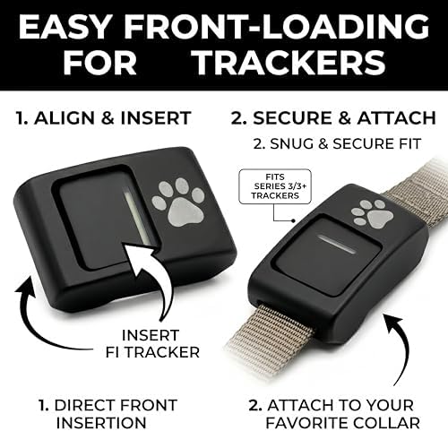 Dog Collar Adapter Compatible with Fi Collar GPS Tracker Series 3+/3 - Ultra Slim Lightweight Attachment for Most Collars, Secure Lightweight Mount, Easy Installation