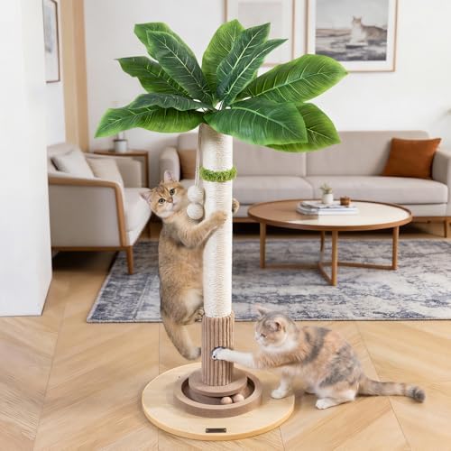 Woochpet 35"Cat Scratching Posts,Interactive Cat Toys For Indoor Large Cats