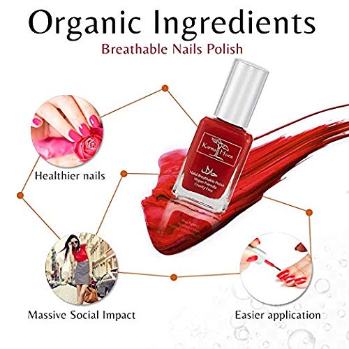Karma Naturals Certified Halal Nail Polish - Breathable & Water Permeable, Wudu Friendly (Nabila)