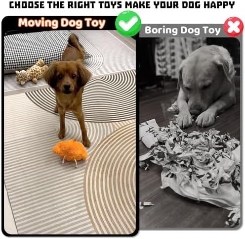 Interactive Dog Toys Rechargeable Moving Puppy Toys to Keep Them Busy, Touch Activated Puppy Toys, Puppy Dog Birthday Gifts, Electric Plush Entertainment Toy for Small & Medium Dogs