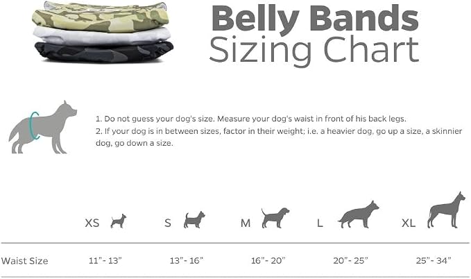 Pet Parents® Washable Belly Bands for Male Dogs (3pack) + Extendrs® of Durable Dog Diapers Male, Premium Male Dog Diapers & Dog Wraps (X-Large, Camo)