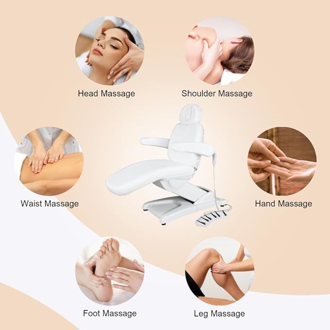Artist hand 3 Motors Aesthetic Chair Dual Control Full Electrical Medical Facial Beds for Esthetician Beauty Bed Podiatry Doctors Chair