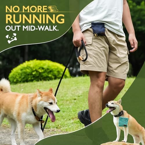 ETIAL Dog Treat Pouch,Portable Puppy Dog Training Treat Bag,Hand Free Dog Walking Bag,Auto Closing Pet Feed Snack Reward Pocket,Dog Food Dispenser for Pet Puppy Travel or Outdoor Use