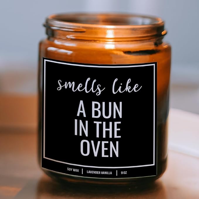 You Nique Designs Pregnancy Announcement Candle for Grandparents Dad Family Uncle Aunt, 9 Oz, Pregnancy Reveal to Parents, White All Natural Soy Vegan Aromatherapy Candles (Lavender & Vanilla A)