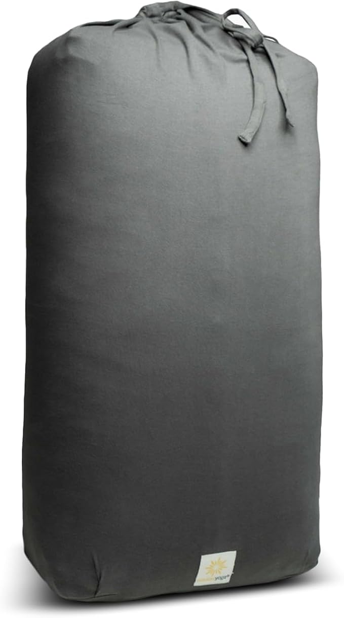 Extra Firm Large Yoga Bolster, 24" x 12" x 6" Cinched OR Zippered Yoga Pillow, Rectangular Cotton Cushion With Removable Cover for Studios, 1 Pack or 2 Pack