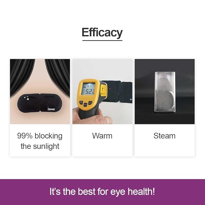 iLover Eye Mask for Sleeping Lavender Scent 10(EA) Warm Steam, Traveling, Relaxing and Tiredness Instantly Warm Helps Eye Injuries, relieves Dry Eyes.