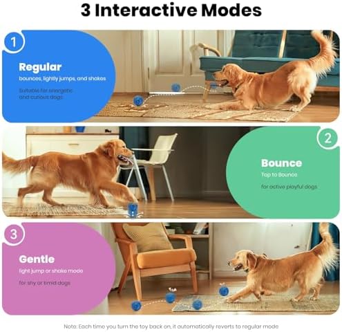 Smart Interactive Dog Toy, Automatic Moving, Bouncing, and Rotating, E-TPU Material, IPX7 Waterproof Rating, Active Rolling Ball for Medium and Large Dogs