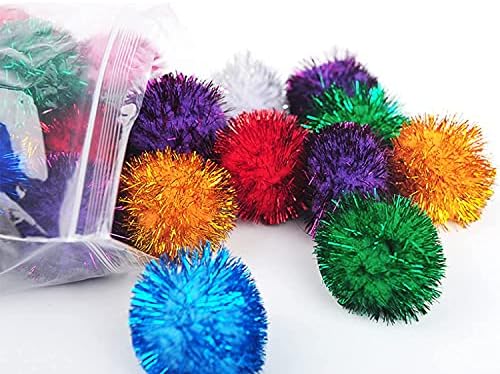 20 Pcs Assorted Color Flash Balls Cats Toy Balls