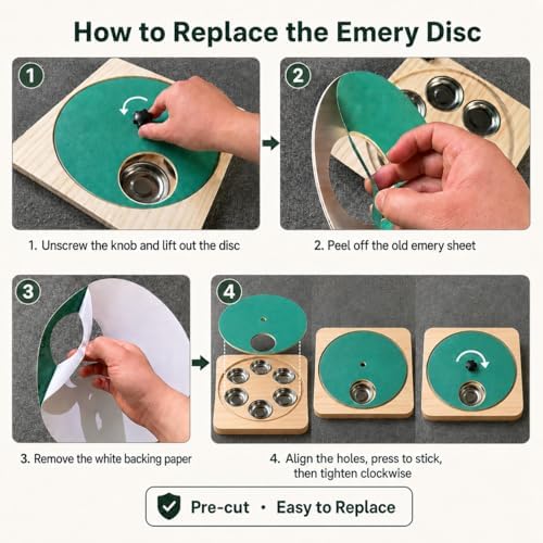 80 Grit Replacement Sandpaper for Dog Nail Scratch Board, Green Refill Pad