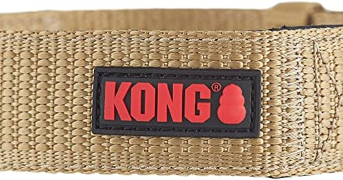KONG Max HD Ultra Durable Neoprene Padded Dog Collar (XL, Tan)