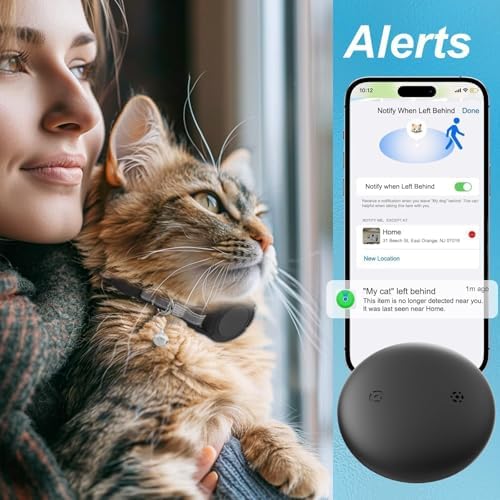 GPS Cat Tracker Collar, iOS‑Only Smart Pet Activity Tracker, 2 Pack | Cat GPS Tracker Collar, iOS Only, No Monthly Fee, Real‑Time Location, IP68, 10+ Mo Battery, Reflective Nylon, Global Tracking