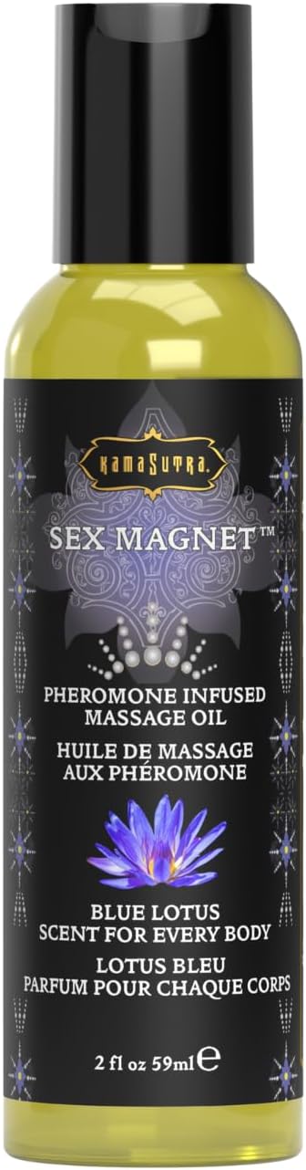 KAMA SUTRA Sex Magnet Pheromone Massage Oil Blue Lotus- 2 Fl Oz Blue Lotus Massage Oil