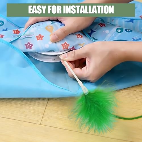6 Pcs Cat Feather Toys Replacement Compatible with P43, 3 Colors Cat Toy Wand Refills, Cat Toy Feathers Refill, Interactive Cat Teaser Wand Attachments, Only Accessories